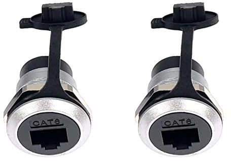 PENGLIN 2 Stück RJ45 CAT6 8P8C Panel Mount Adapter