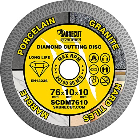 SabreCut 1pc SCDM7610 10mm x 10mm 76mm 10mm Hål TCT cirkelsågklinga