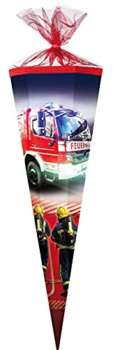 alles-meine.de GmbH komplette Füllung - Circa 200 Teile - für Schultüte - Feuerwehr - eckig - für ALLE Zuckertüte - mit/ohne Kunststoff Spitze - für Jungen - Auto R..