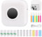 GuKKK Mini stampante, stampante portatile per foto, senza fili, con 13 rotoli di stampante e 6 matite colorate, smartphone Bluetooth, per elenco, diario