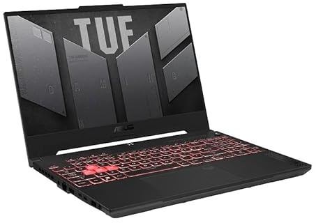 ASUS TUF Gaming A15 (2023) Laptop para Juegos, 15.6 FHD 144Hz, visualización 100% sRGB, GeForce RTX 4060, AMD Ryzen 7 7735HS, 16GB DDR5, 1TB PCIe SSD, Wi-Fi 6, Windows 11, FA507NV-EH74