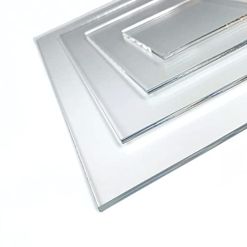 Plaque Verre Acrylique 4 mm. Feuille de verre acrylique transparent. Verre synthétique extrudé. Plaque PMMA XT. - 20 x 10 cm (200 x 100 mm) -
