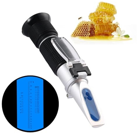 rifrattometro Rifrattometro for miele 3 in 1 Misuratore di zucchero Brix 58~90% 38~43° Bee Baume 10-33% Tester di umidità del miele Strumento for apicoltura con ATC