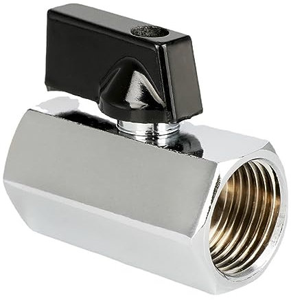 Kugelhahn-Set, MINI Messing Kugelhahn 1/8 1/4 3/8 1/2 BSP Gewinde männlich auf weiblich Wasser Gas Öl Absperrventil Luftkompressor Zubehör(Size:1/2,Color:Male To Male)