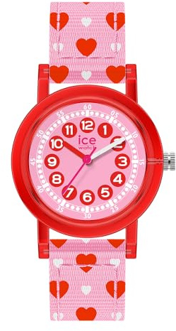 ICE-WATCH - Ice Learning Red Love - Montre Rose pour Fille avec Bracelet en Silicone - 022690 (Small)