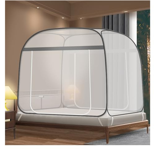Mobiler Insektenschutz Moskitonetz Mückennetz Fliegengitter Pop Up Camping(H,150x200cm)