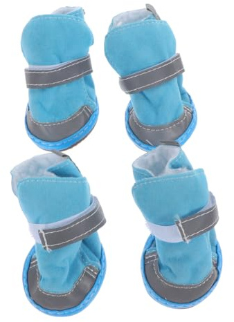 SUPVOX Botas Antideslizantes para Perros Pequeños Zapatos De Invierno para Mascotas Protección para Patas Talla 5 Ideal para Nieve Azul