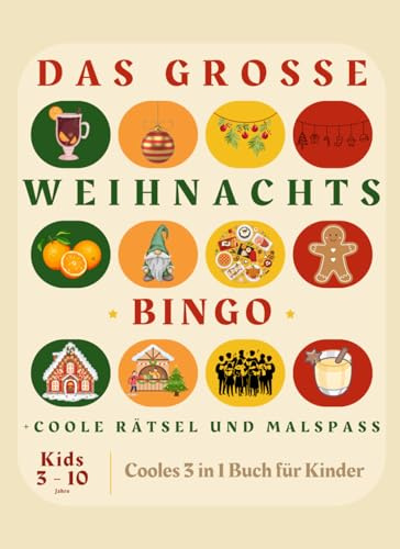 Das große Weihnachtsbingo: + coole Rätsel und Malspaß