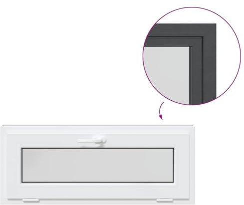 vidaXL Ventana de sótano RISOR 60x40 cm oscilobatiente 2 cristales, ventana de salida, ventana de tolva, ventana en el sótano, pozo de ventana