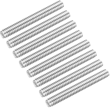 QUARKZMAN 8 stycken gängstänger 1/4-20 UNC x 1,97 tum gängstång rostfritt stål 304 gängstift metrisk helgängad stång V2A gängbultar för möbler maskiner skruvanslutningar