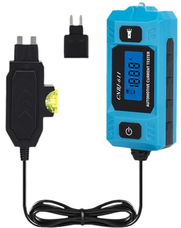 Comprobador De Fusibles - Analizador De Circuito De Visualización LCD, Detector De Corriente De Fusibles Digitales Portátiles | Herramienta Automotriz Multifuncional Para Identificar Fallos