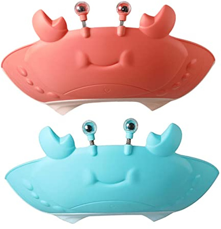 Yardwe Baby Hair Wash Hat Kids Shampoo Hat 2pcs Waterproof Shower Caps with Ear Protection and Adjustable Fit for Toddlers Bathing Use