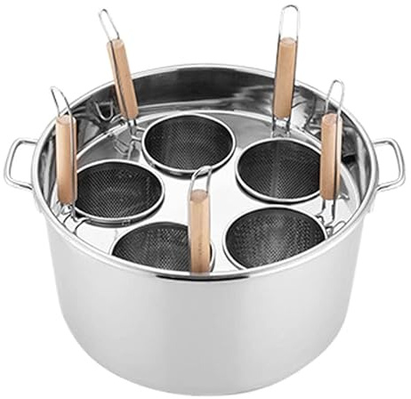 GIQKDZNUO Pentole Multiple, pentola per Pasta in Acciaio Inossidabile con Inserto scolapasta, pentola per brodo con cestello per la Cottura a Vapore, pentole con Coperchio