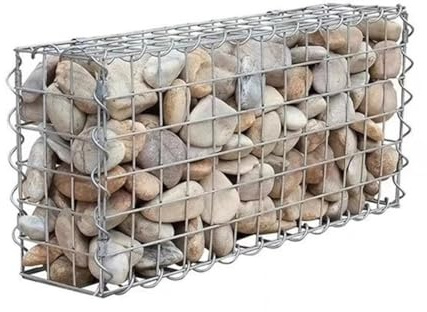 Gabion,Gabion Basket, Stone Wire Basket Fencing, Outdoor Garden Patio Wall Wire Fence Cage, Galvanized Rock Stone Wall Mesh Cage(5x5cm-1x0.5x0.3m)