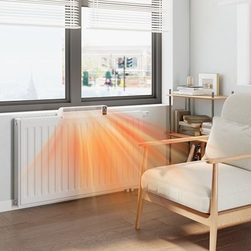 Suusolny Ventilatore magnetico per radiatori a risparmio energetico con 3 ventole, ventola per radiatore intelligente con display, 2 modalità e timer per una distribuzione efficiente e uniforme del