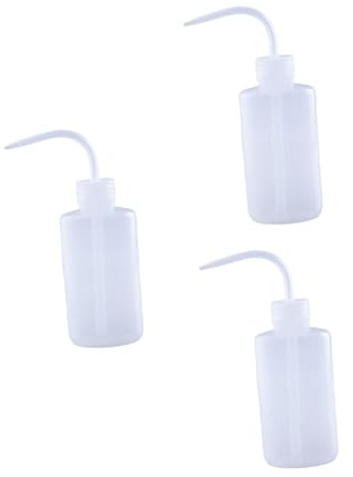 OSALADI Regadera para Plantas de 500 Ml Curvo y Escala Graduada Exprimible y Resistente Juego de 3 Piezas para Uso Doméstico Interior y Exterior Aspersor de Agua a Presión Ergonómico