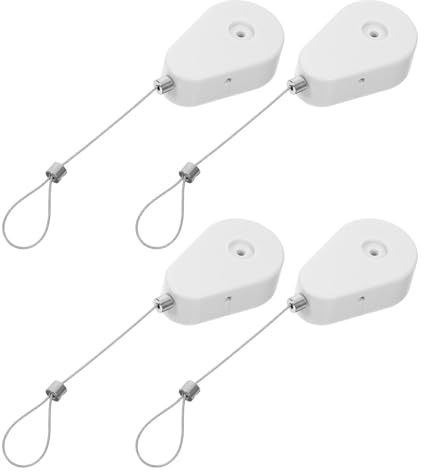 CLISPEED 4pcs Retractable Theft Junction Box for Tv Remotes Gaming Controllers and Tablets Wire Lock Box Prevents Lost Cables and Theft Retractable Cable Lock