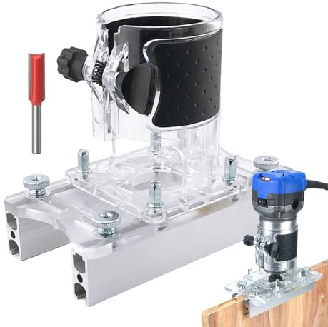 Guía para Router Soporte de Sujeción para Máquina de Recortar | Soporte de Fresadora de Ahuecado para Carpintería, Garaje, Hogar, Taller, Artesanías, Industria, Ranurar, Tallar, Grabar