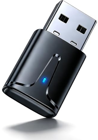 KAIY USB Bluetooth 5.3 Adapter for PC, Long Range Bluetooth Dongle Receiver for Desktop & Laptop, Plug & Play Audio Transmitter for Headphones/Mouse/Keyboard/Speakers, Supports Windows 11/10/8.1