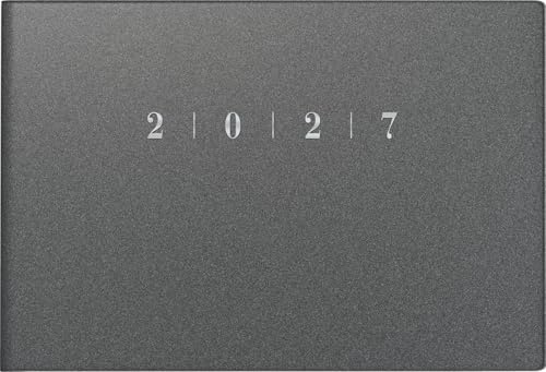 rido/idé Taschenkalender Mod. Septimus 2027 | A6 quer, Kunststoff, grau