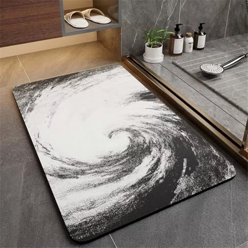 Alfombra de Baño Antideslizante, 50x80cm Alfombrilla Diatomita Baño Súper Absorbente, Alfombrilla Ducha Lavable Stone Bath Mat, Alfombra Piedras para Ducha, Cocina, Bañera y Baños, WC Autumn 6-175