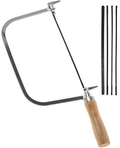 HORIALENCE Serrucho de Mano para Carpintería de 7 Pulgadas con Mango de Madera, Segueta Portátil para Marquetería y Trabajos de Madera, Herramienta Manual Ligera para Bricolaje y Uso al Aire