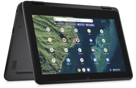 Dell Chromebook 3110, portátil 2 en 1 táctil, pantalla HD de 11,6, Intel Celeron N4500, 4 GB de RAM, SSD de 32 GB, teclado QWERTY US, Chrome OS (Reacondicionado)