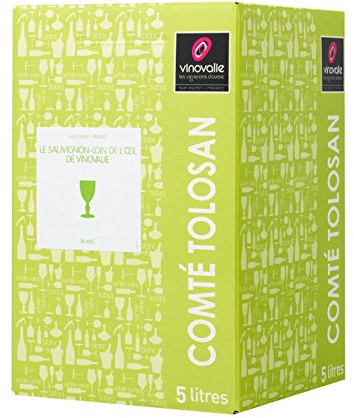 Vino Blanco Seco Loin de l'Oeil-Sauvignon 5L - Origen Francia - IGP Comté Tolosan - Bag-In-Box