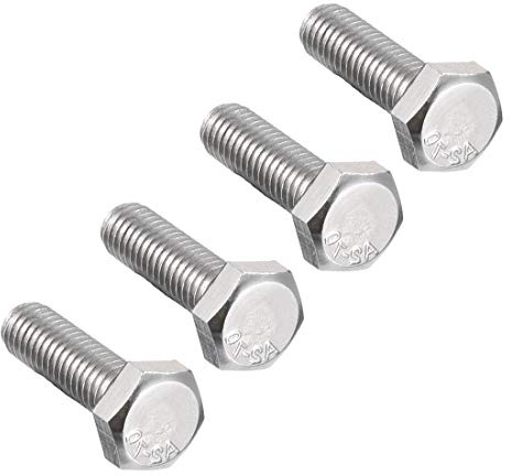 sourcing map 4Stk. 304 Edelstahl Sechskantschrauben Linksgewinde Schrauben M6 Gewinde 20mm DE de