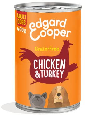 Edgard & Cooper Chicken & Turkey Cibo umido Grain-Free per Cane da 400 gr Con Pollo e Tacchino