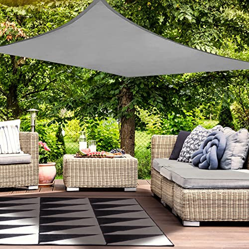 HAIKUS Tenda a Vela Ombreggiante Impermeabile Rettangolare 3x4 m, Protezione Raggi UV 98%, Telo Ombra 4x3, 400x300, Tenda da Sole per Esterno Giardino Terrazzo, Grigia