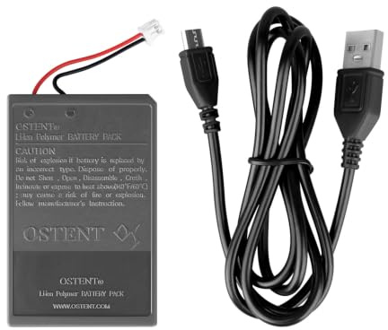 OSTENT 3.7V 1000mAh Rechargeable Li-ion Battery Pack Replacement for Sony PS4 Pro Slim Bluetooth Wireless Dual Shock Controller Second Generation CUH-ZCT2 or CUH-ZCT2U New 2016 Version