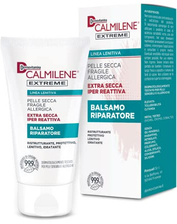 Dermovitamina Calmilene Extreme Balsamo Riparatore - Balsamo Riparatore - Crema Idratante - Crema Viso Pelle Secca - Idrata gli Arrossamenti - 99,9% di Sostanze di Origine Naturale - 40 ml