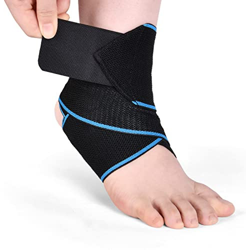 ACWOO Sprunggelenkbandage, 1 Stück Einstellbar Bandage Fußgelenk, Sport Schützen Fußgelenkbandage Sprunggelenk, Hochelastisch Knöchelstütze für Fußball Laufen Radfahren, Rechte und Linke Bandage