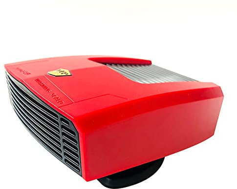 Auto Heizlüfter, Tragbare Auto Heizung, 180W 12V Schnellheizung Innenraum Auto Windschutzscheibe Heizung Lüfter Defogger Defroster Demister Ventilator mit 360 ° drehbarer Basis Zigarettenanzünde