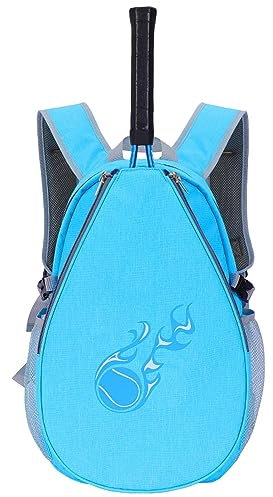 Jomewory Tennisrucksack, Schläger Tragetasche Pickle Bag, Tennisschlägerträger, Badminton Rucksack mit Mehreren Taschen, Tennis Schultasche für Jugendliche, 40x28x15cm
