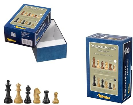 Philos 21201 - Schachfiguren Ludwig XIV, Königshöhe 65 mm, in Set-Up Box