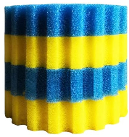 kychenBase PFC-8000 / CPF-5000 Pond Filter Sponges – Filter Foam Pads for Pond Filters, Replacement Pond Filter Media (2 x Blue Coarse & 2 x Yellow Fine, Ø 260 mm)