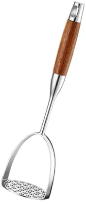 MUCKLILY Potato Masher Stainless Steel with Handle Manual Kitchen Tool for Camping and Barbecue Suitable for Beans and Fruits