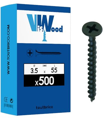 500 vis placo 3,5x55mm phosphaté Viswood