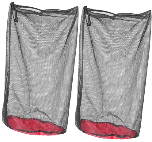 KOMBIUDA 2 x Schlafsack, Aufbewahrungstasche, BH-Wäschesack, Netz-Organizer, Kordelzug, Aufbewahrungstasche, Outdoor-Schlafsack, Outdoor-Halter, tragbare Kleidung, Camping-Tasche, Nylon, auf Fuß,