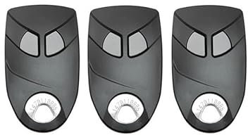 INTRATONE - Lot de 3 Télécommandes Intratone 2 canaux - Programmation Uniquement par Syndic ! - Réf. 09-0101 – Fréquence 868 MHz - Compatible Récepteurs HF + 1 Porte-clés DOMOBIP