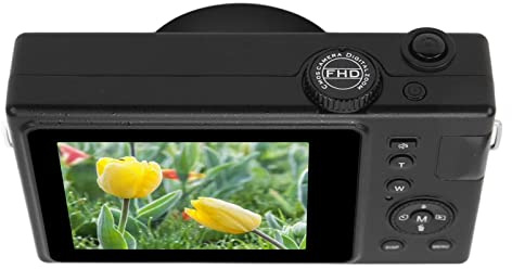 48 MP Digitalkamera, 4K-videokamera med Dubbla Skärmar, Självutlösare, Ansiktsavkänning, Fyllningsljus, Kompakt Storlek, för Registrering Av Babytillväxt, Resor, Bröllop (BLACK)