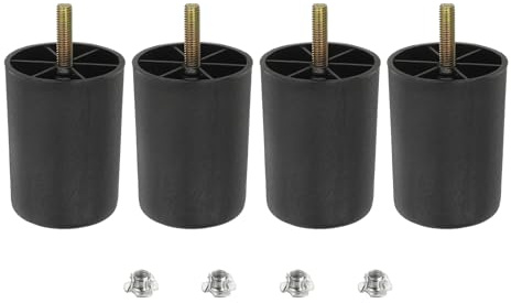 sourcing map 3.1 inch Plastic Furniture Legs, Set of 4 Round Tapered Table Sofa Cabinet Bed Legs, Replacement Furniture Couch Feet with M8 Hanger Bolts
