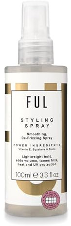FUL Volumising & Heat Protection Spray for Hair – Flexible hold Heat Defense & Anti-Frizz Styling Spray – Humidity Shield & Blow Dry Prep for Smooth, Frizz-Free Volume