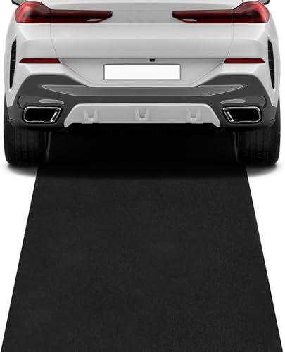 Ölauffangmatte mit PVC Film 92 x 160 cm für Garagenboden, Garagenboden Matten Werkbank Unterlage, Ölmatte Motorrad, Werkstatt Ölmatte, rutschfest Garagen-Protektor, Strapazierfähige Saugmatte