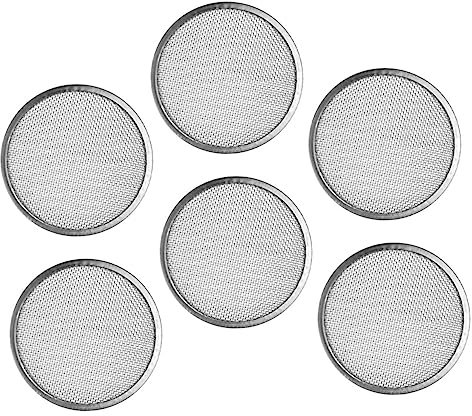 PHENOFICE 6stücke Edelstahl Keimglasdeckel Netzdeckel Für Weithalsgläser Siebdeckel Zum Einmachen Glasfilterkappe Sprießen Deckel