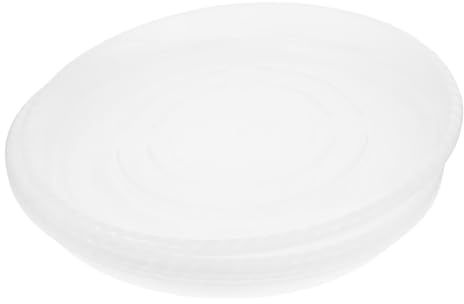 Happyyami Lot De 4 Soucoupes De Pot De Fleur Transparentes Plateau De Jardinière Rond 15.00 X 14.17 X 1.57 in Bac De Drainage pour Plantes D'Intérieur Et D'Extérieur