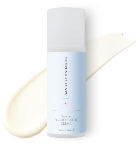 Hyaluron Feuchtigkeitscreme für das Gesicht - 50ml | Für ein aufgepolstertes Hautbild & strahlenden Teint - mit Bio-Molke, Vitamin C, Hagebuttenkernöl & Nachtkerzenöl