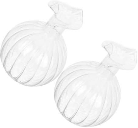 Cabilock 2stücke Glasvase Granatapfel-Form Klare Blumentöpfe Für Hydroponik Dekorative Tischvase Für Hochzeiten Und Terrarium-Dekorationen Für Pflanzenliebhaber